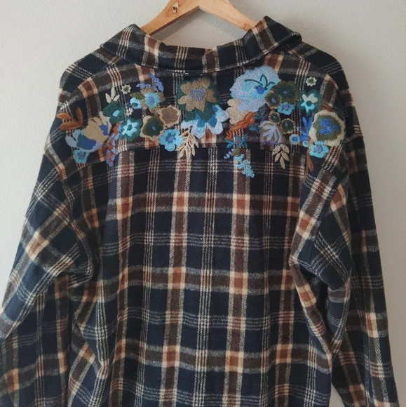 Paparazzi Plaid Flannel Shirt Dress - Picture 4 of 7